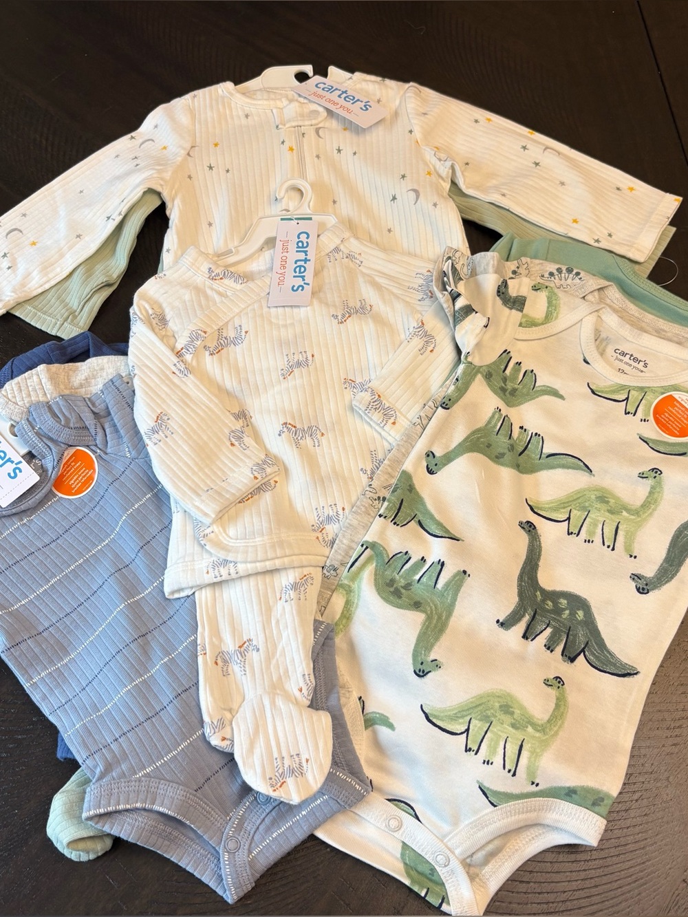 Carter's Baby Boy Bundle New Bodysuits Sleepers and Outfit Size Newborn to 12m